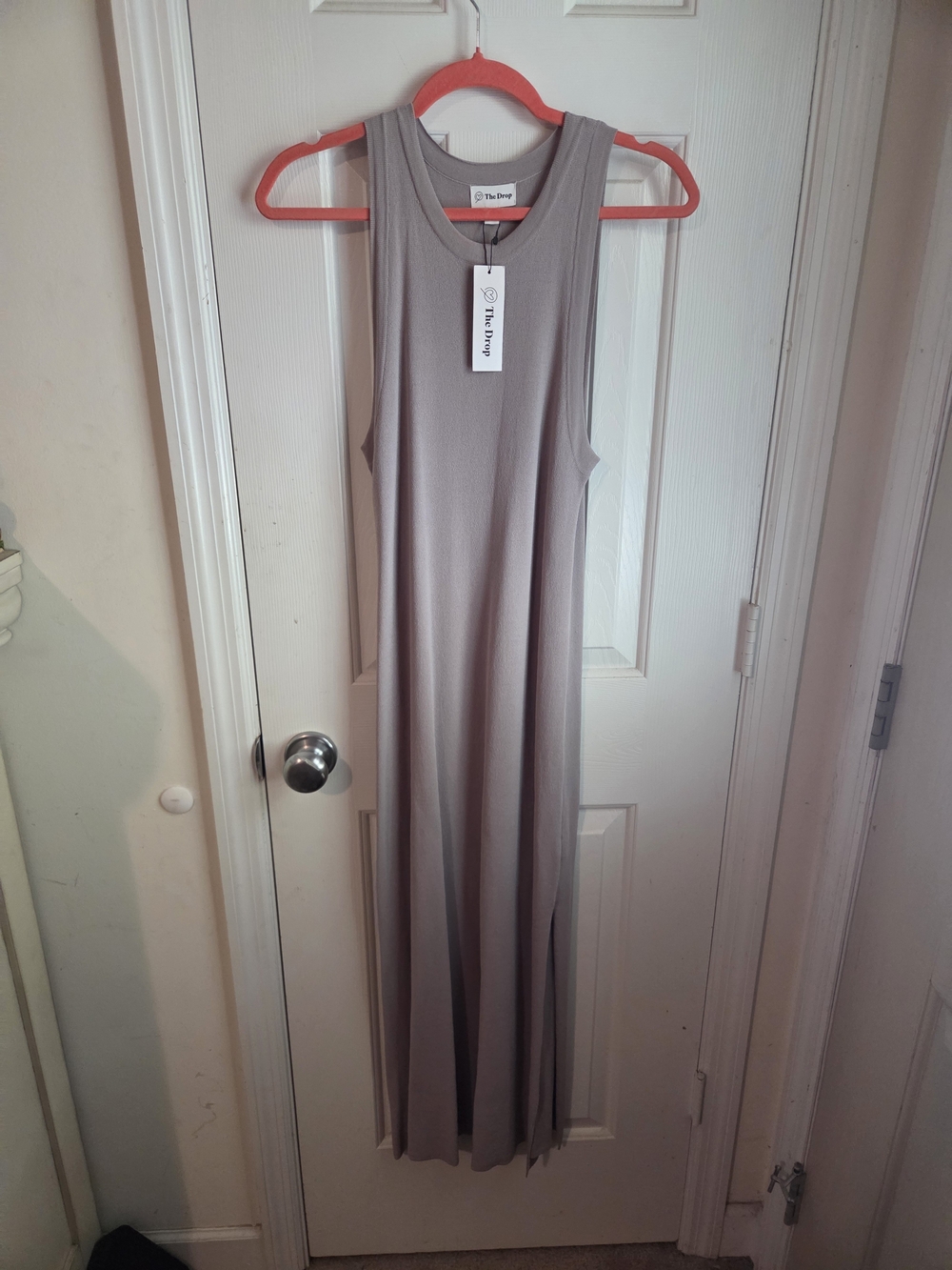 The Drop Sleeveless Maxi Dress in Taupe